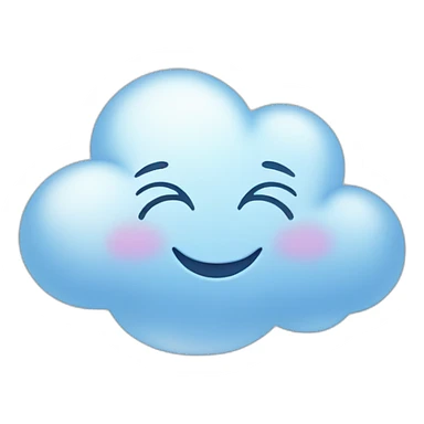 Cheerful smiling cloud sticker