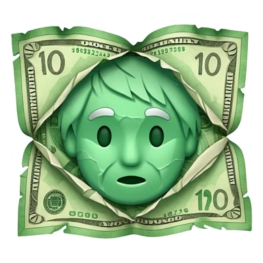 Ripped money sticker