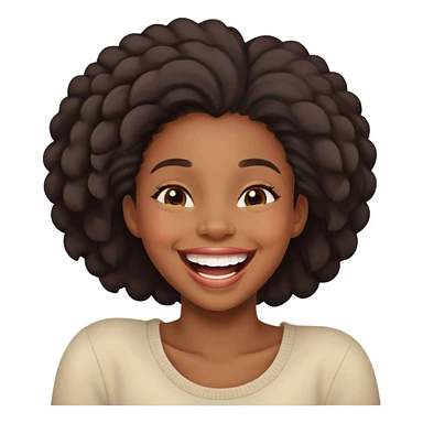 Black girl laughing  sticker