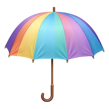 Pastel rainbow umbrella  sticker