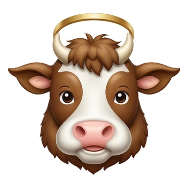 holy cow with a halo sticker
