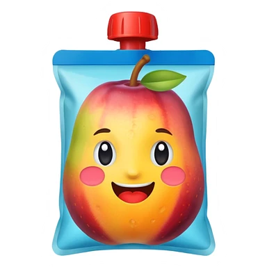 Make a fruit pouch emoji sticker