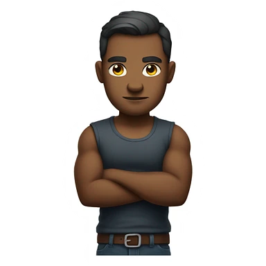 arms crossed with attitude sticker