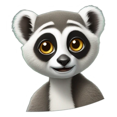 Lemur cola anillada sticker