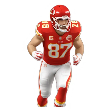 travis kelce in jersey number 87 sticker