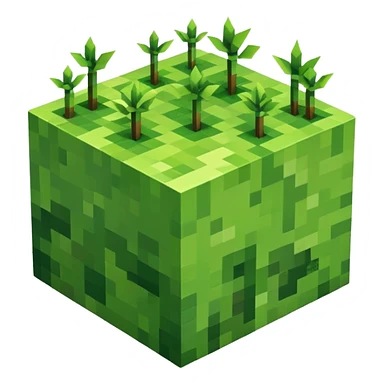 Minecraft grass block sticker