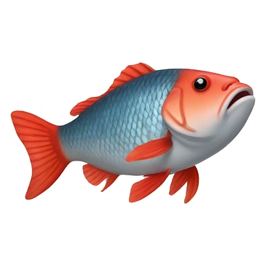 Red fish sticker