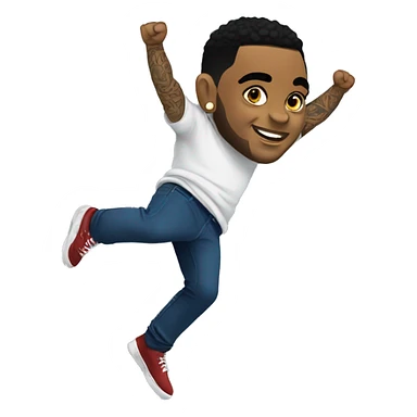 kevin gates jumping side profile sticker