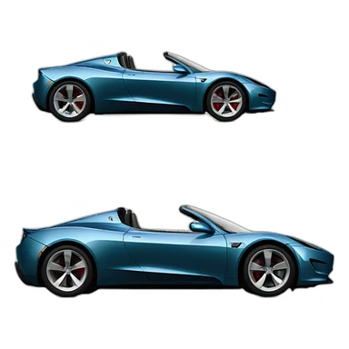Tesla roadster sticker