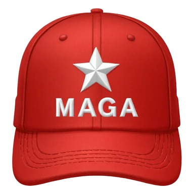 Hat with MAGA sticker