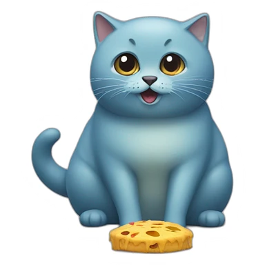 chat qui mange une pastèque sticker
