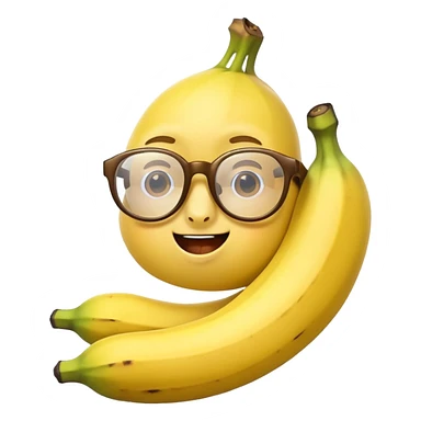 banana with glasses one banana only sticker