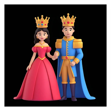 young king and queen posing sticker
