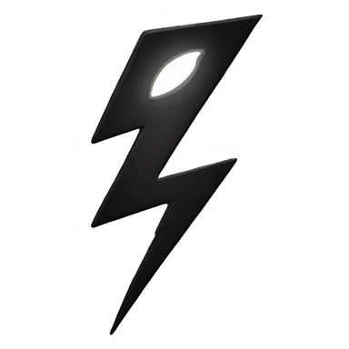 lightning sign in Black colour sticker
