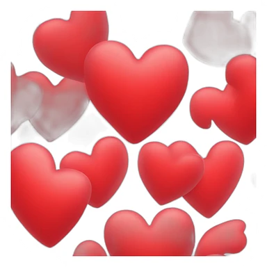 heart red, oblique view sticker