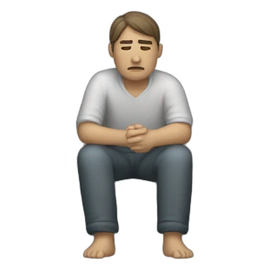 Homme qui pleure en pensant à la mort sticker