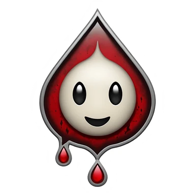 Minimalist emoji-style sticker of a gothic paper with “your soul” in blackletter, desaturated blood drop as signature, grayscale ink and parchment texture



 sticker