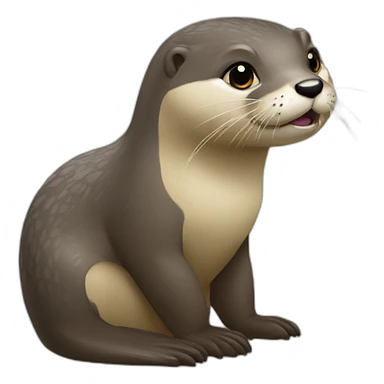 Une loutre de combat sticker