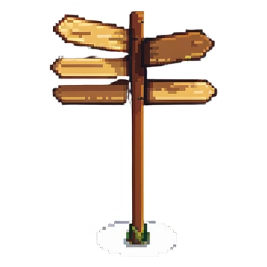wooden signpost at crossroads sticker