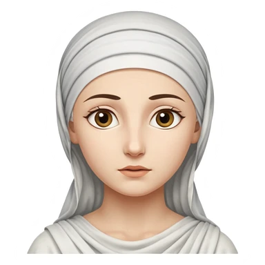 ancient greek woman with head covering sticker