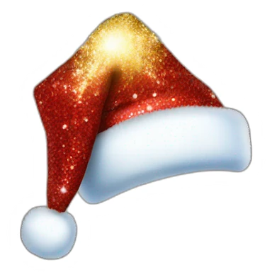 sparkly santa hat sticker