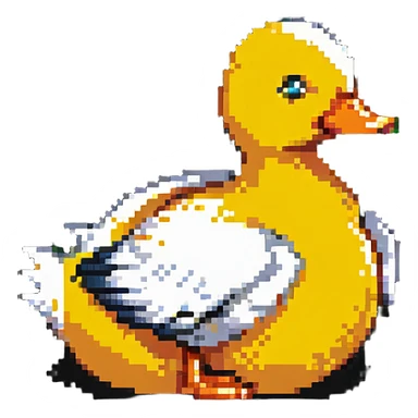 yellow duck with orange beak sticker