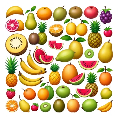 tropical jungle fruit landscape sticker