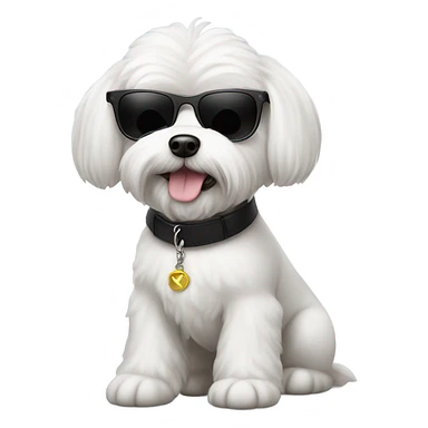 I need a bichon maltese boy with a sunglasses  sticker