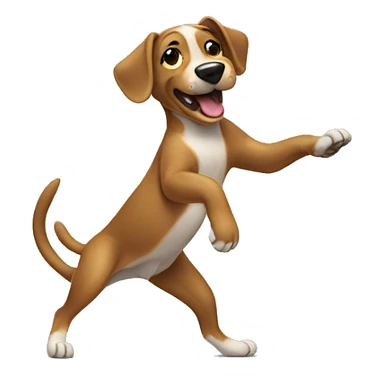 A dog dancing  sticker