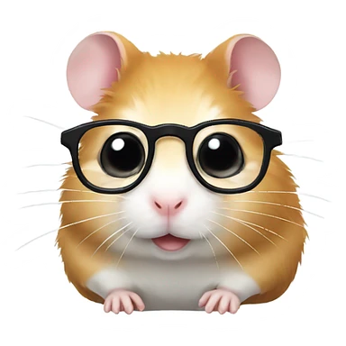 hamster with glasses sticker