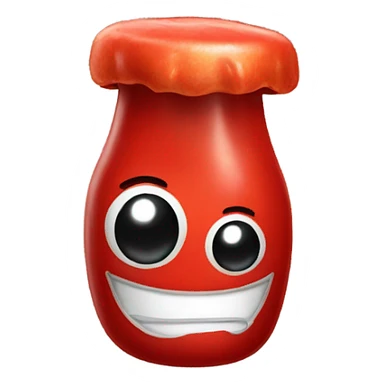 ketchup with hat on it sticker