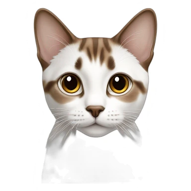 european shorhair white and brown sticker