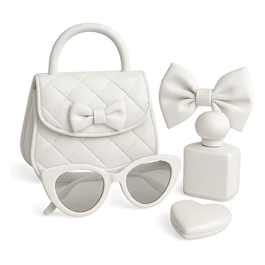 white  girly object, remove background  sticker