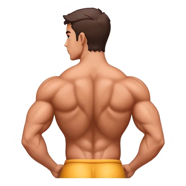 A person with big back sticker