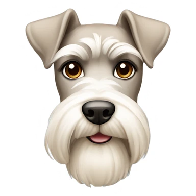 schnauzer tan and white sticker