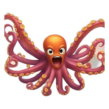 An Octopus winning a fight agaisnt a Phoenix sticker
