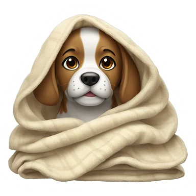 Dog whit blanket sticker