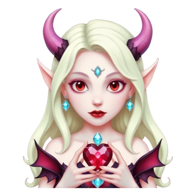 succubus crystal heart sticker