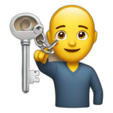 man holding a key on their new home sticker