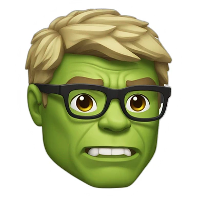 hulk in specs sticker