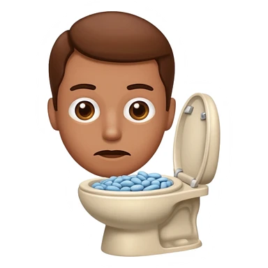 Man pooping beans sticker