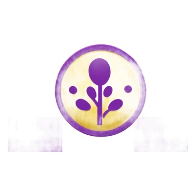 Intersex pride flag with yellow background and purple circle in the middle  sticker