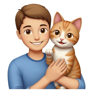 Playing with cat sticker