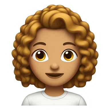 chica con pelo castaño, color de piel mas o menos blanca y con ondas en el cabello sticker