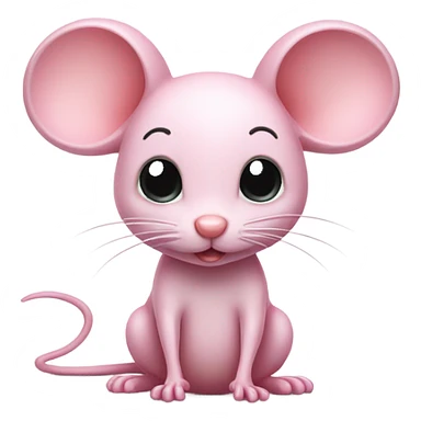 Pink mouse sticker