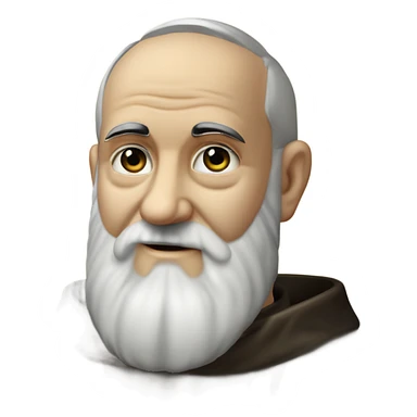 Saint Padre Pio avec un chapelet levant les deux mains visibles vers le haut et montrant ses stigmates paumes ouvertes sticker