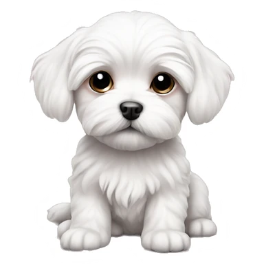 maltese puppy pink dow sticker
