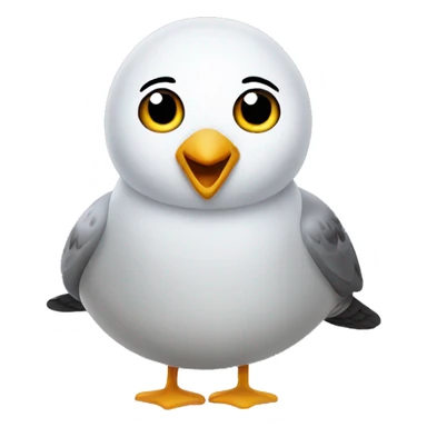 Gray seagull with darker spots sticker