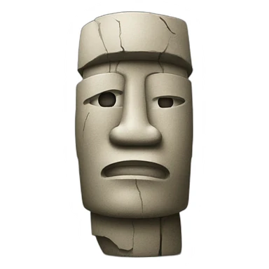 Moais with glass sticker