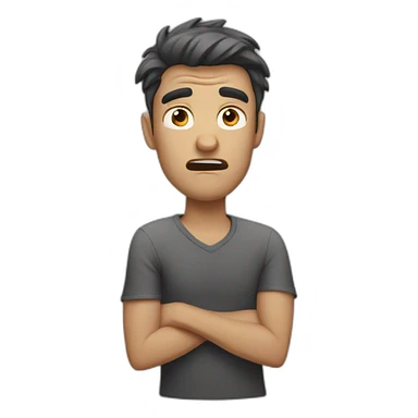 Guy frustrated sticker